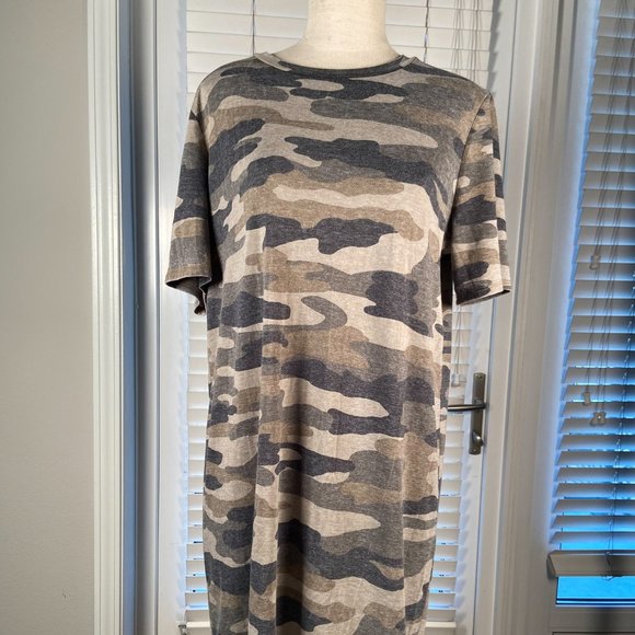 LuckyBrand Camouflage Short Sleeve Dress - Picture 3 of 5